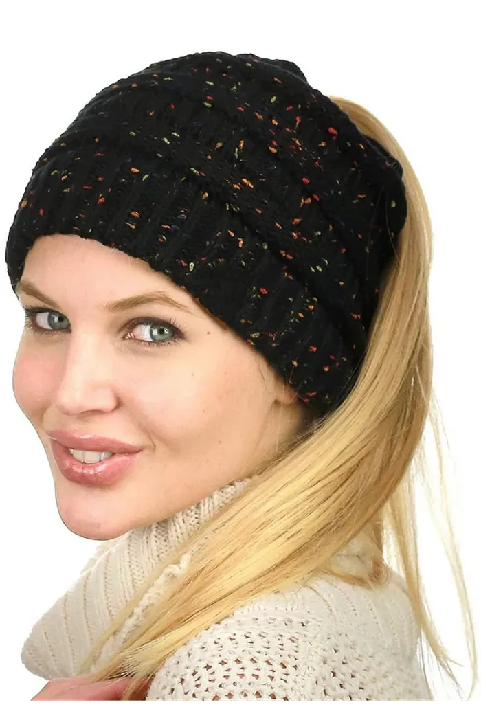 Soft Knit Beanie That's Perfect For Ponytails &amp; Buns
