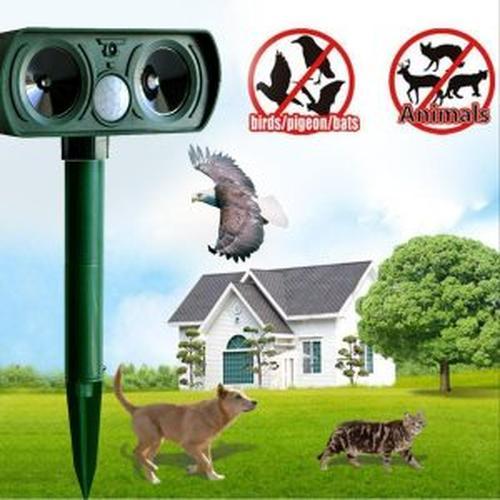 Solar Bird Repeller - Ultrasonic Outdoor Garden Deterrent