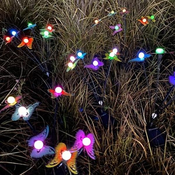 Solar Path Lights, Waterproof Outdoor Garden Decor, Butterfly, Courtyard, Lawn Decor Lamp photo review