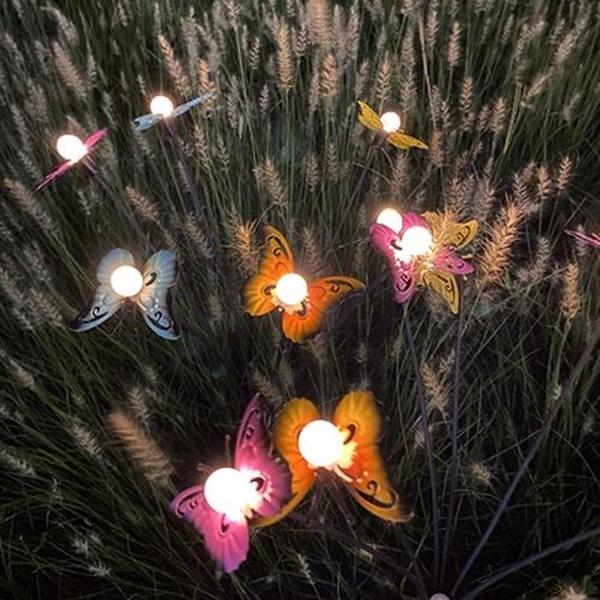 Solar Path Lights, Waterproof Outdoor Garden Decor, Butterfly, Courtyard, Lawn Decor Lamp photo review