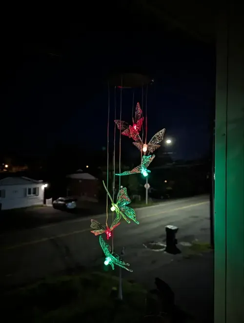 Solar Powered Color Changing Wind Chime Globe photo review