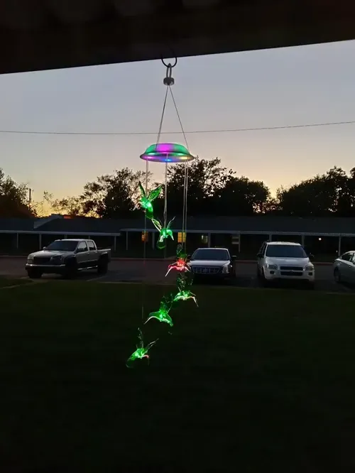 Solar Powered Color Changing Wind Chime Globe photo review