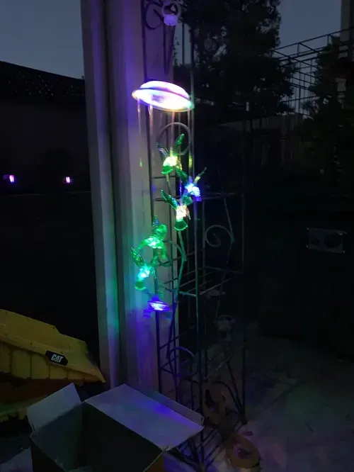 Solar Powered Color Changing Wind Chime Globe photo review