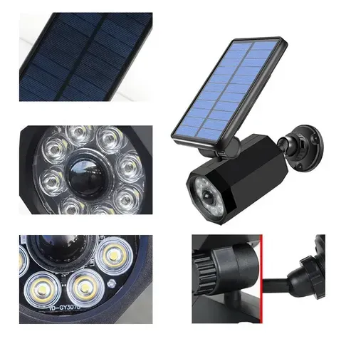 Solar Simulation Camera Wall Light for Outdoor Security