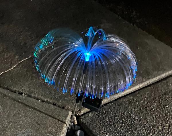 Sparkly Outdoor Lights Solar Fiber Optic Jellyfish Garden Lamp photo review