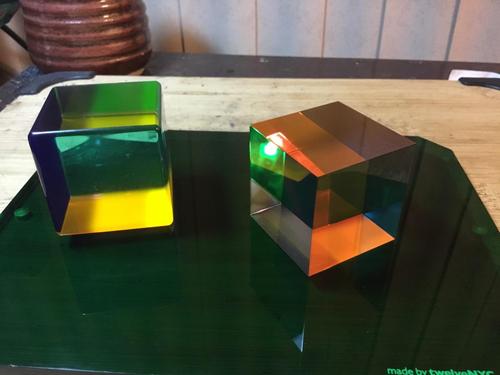 Spectroscope Optical Glass Cube Color Combining Prism photo review