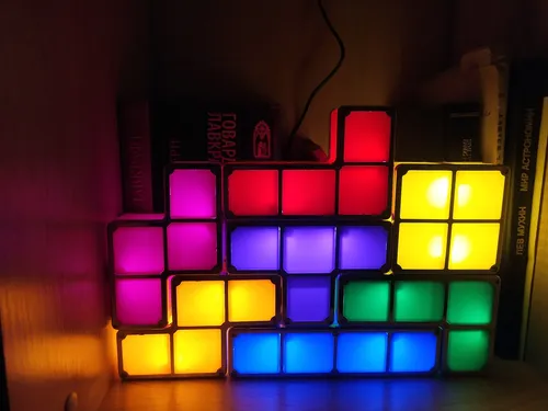 Stackable LED Puzzle Lamp – Colorful DIY Tetris Light Blocks photo review