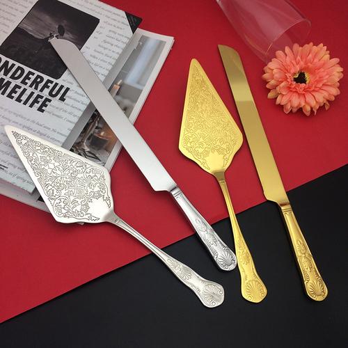 Stainless Steel Cake Knife Long Handle Shovel for Cake Pizza Dessert