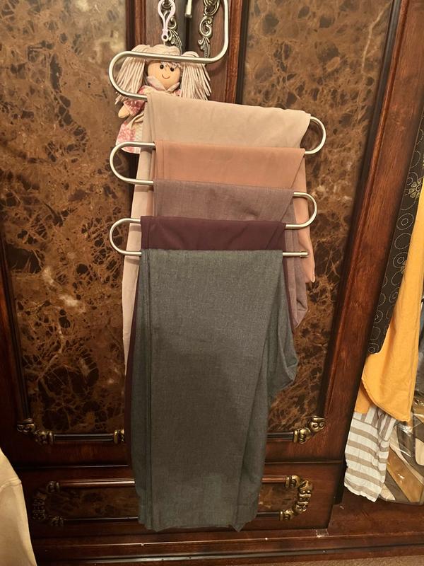 Stainless Steel S Shape Pants Hanger Rack for Wardrobe photo review