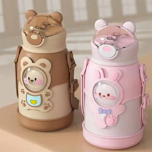 Stainless Steel Thermal Water Bottle For Children Cute Cartoon Thermos Mug