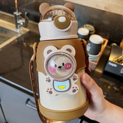 Stainless Steel Thermal Water Bottle For Children Cute Cartoon Thermos Mug