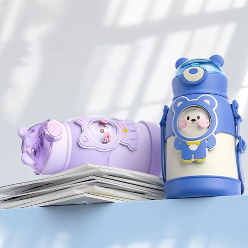 Stainless Steel Thermal Water Bottle For Children Cute Cartoon Thermos Mug