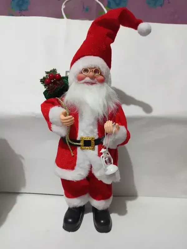 Standing Santa Claus Doll with Gift Box - Christmas Decoration photo review