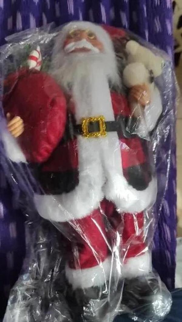 Standing Santa Claus Doll with Gift Box - Christmas Decoration photo review