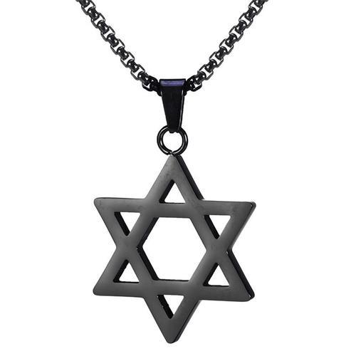 Star of David Twelve Tribes of Israel Pendant Necklace.