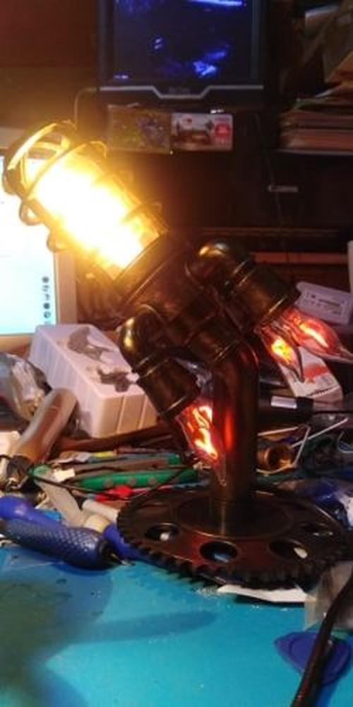 Steampunk Retro Rocket Lamp photo review