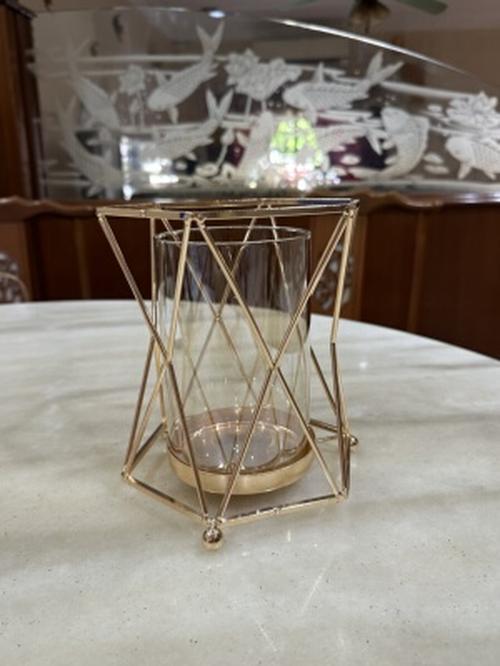 Style Transparent Iron Vase for Home Decor photo review