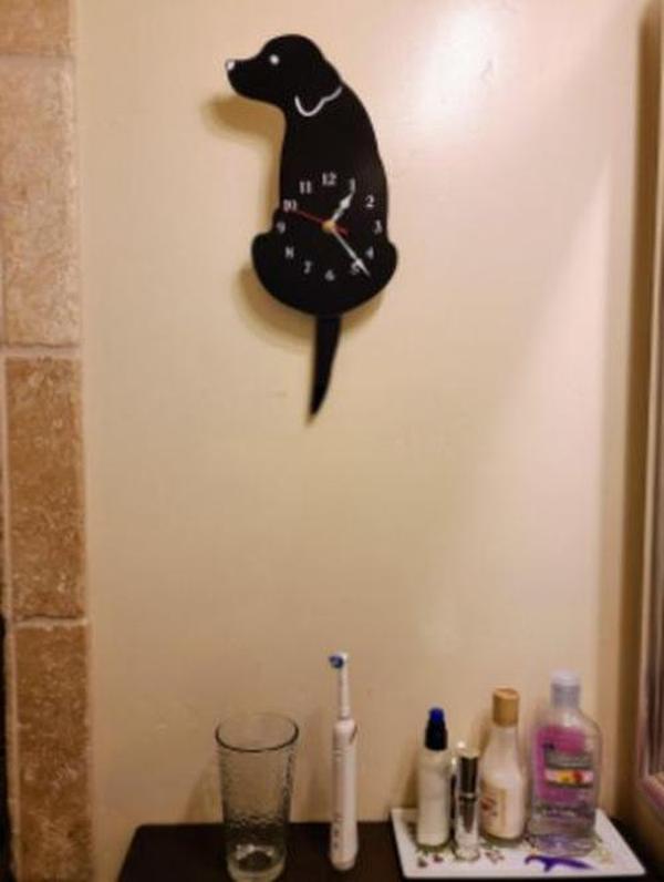 Swinging Tail Pet Wall Clock, Tail Moving Cat Wall Clock photo review