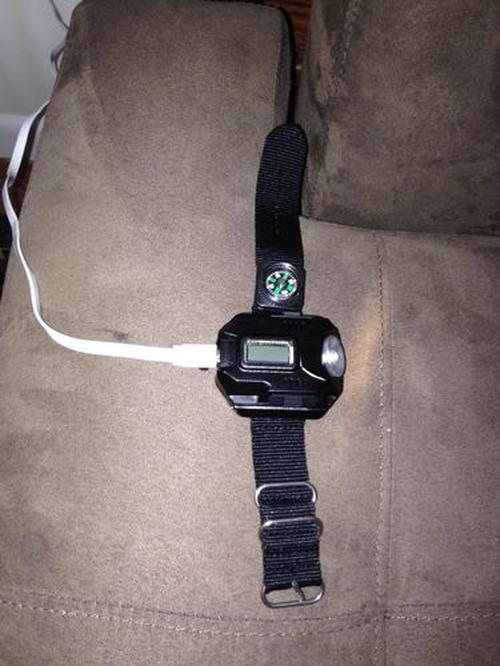 Tactical Survival Watch Flashlight with Compass photo review