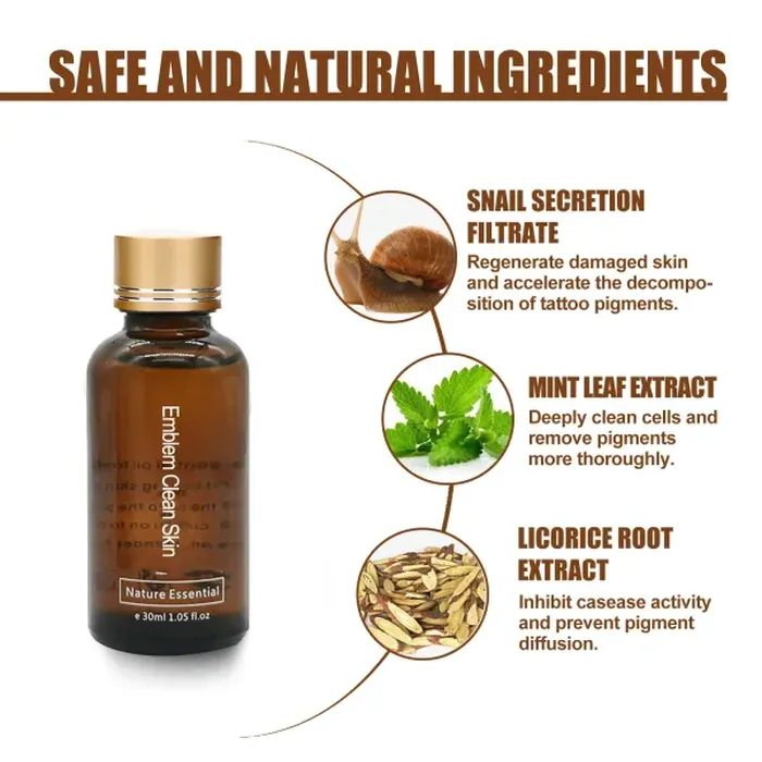 Tattoo Removal Solution – Skin Repair &amp; Pigment Fading Serum