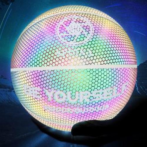 Three-Dimensional Luminous Reflective Basketball Fun Game At Night