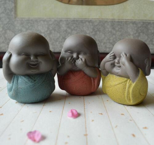 Three Wise Monks, Mini Tea Pets Three No Small Monk Decoration photo review