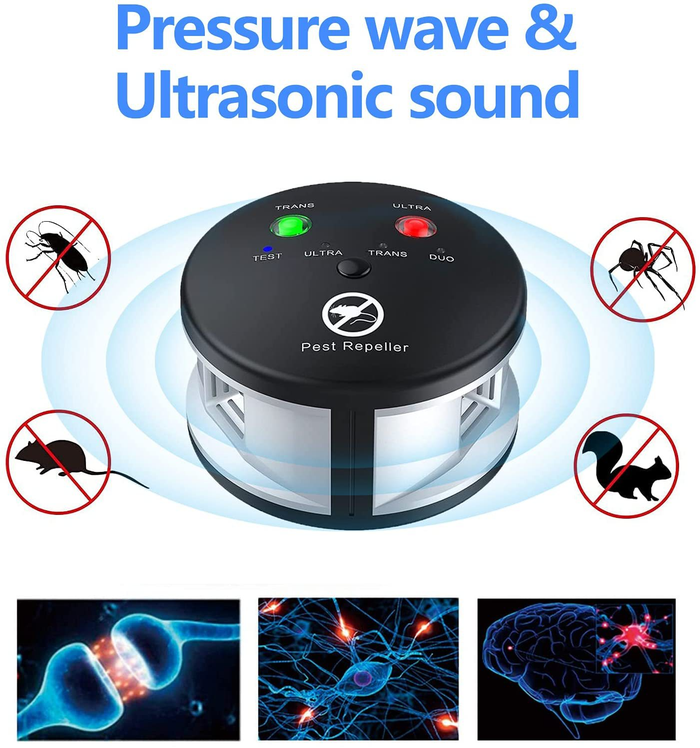360° Ultrasonic Pest Repeller for Rodents, Insects, and Squirrels