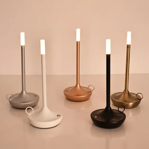 USB Rechargeable Wireless Touch Control Candle Lamp for Bedroom, Camping, and Night Light