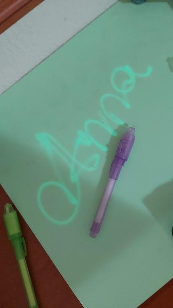 Uv Light Creative Stationery Invisible Ink Pen photo review