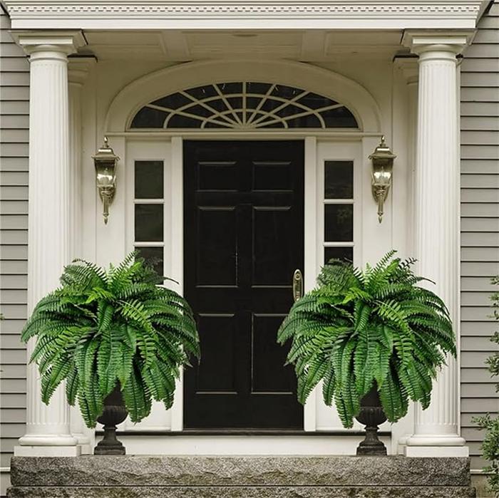 Uv Resistant Lifelike Artificial Boston Fern For Outdoors