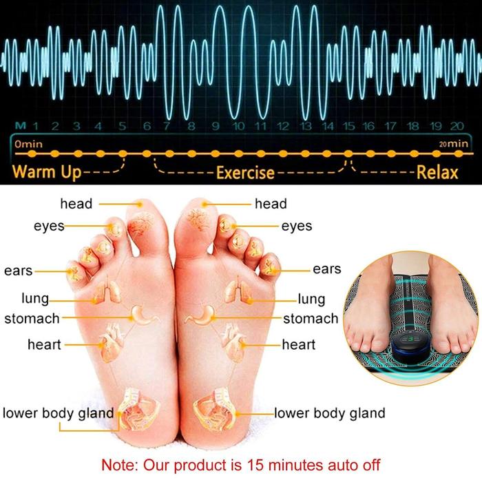 EMS Foot Massagers, EMS Electric Foot Massager, Foot Massage for Blood Circulation, Intelligent Foot Massager