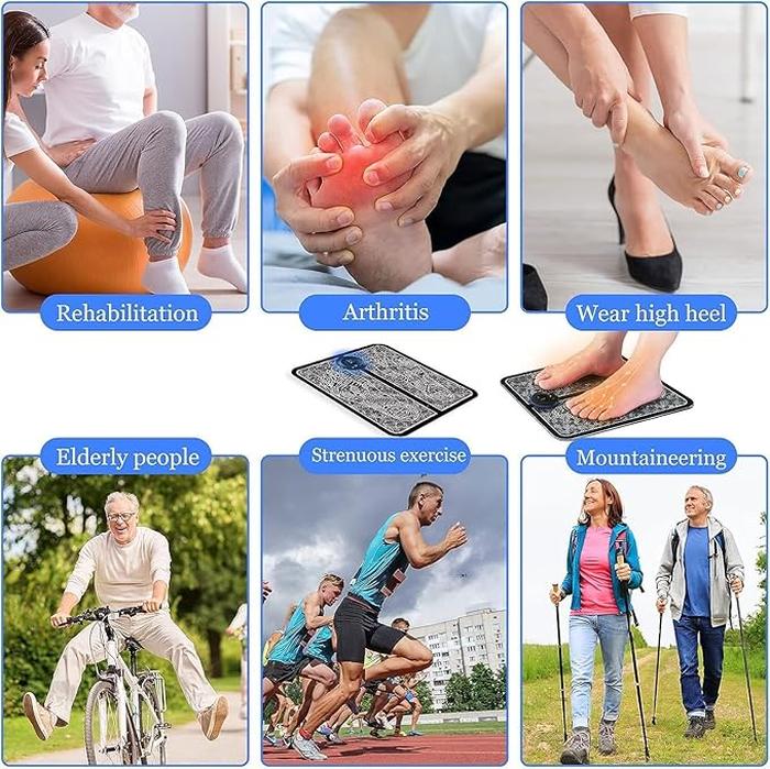 EMS Foot Massagers, EMS Electric Foot Massager, Foot Massage for Blood Circulation, Intelligent Foot Massager