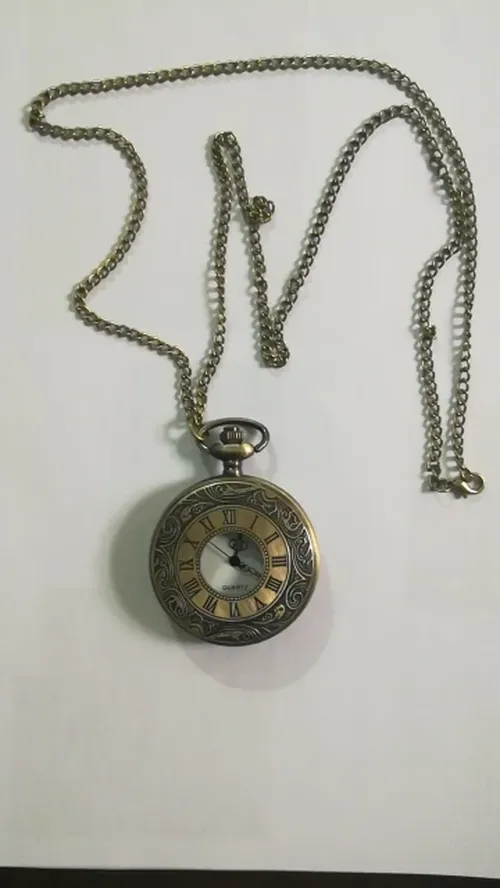 Vintage Bronze Roman Numeral Quartz Pocket Watch photo review
