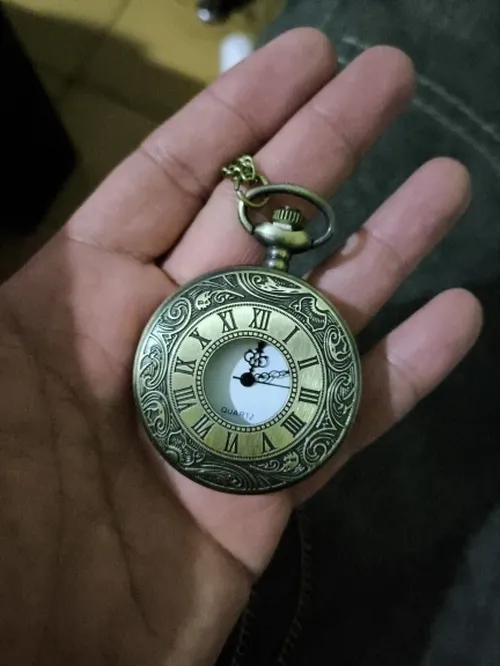 Vintage Bronze Roman Numeral Quartz Pocket Watch photo review