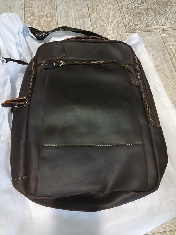 Vintage Crazy Horse Leather Rucksack for Men photo review