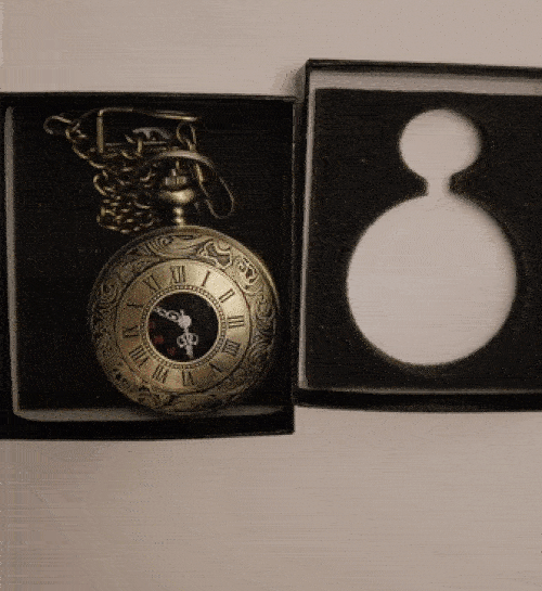 Vintage Bronze Roman Numeral Quartz Pocket Watch
