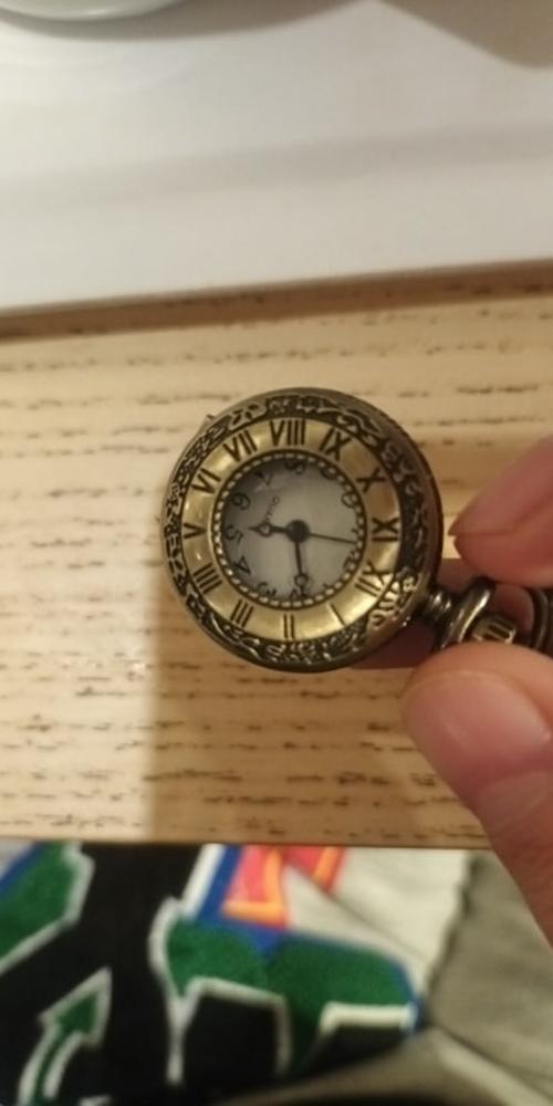Vintage Bronze Roman Numeral Quartz Pocket Watch photo review