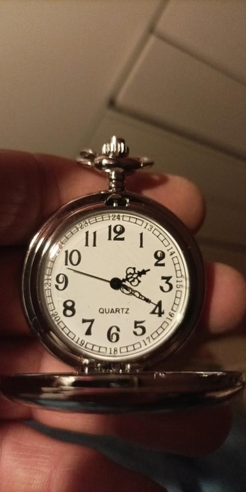 Vintage Bronze Roman Numeral Quartz Pocket Watch photo review