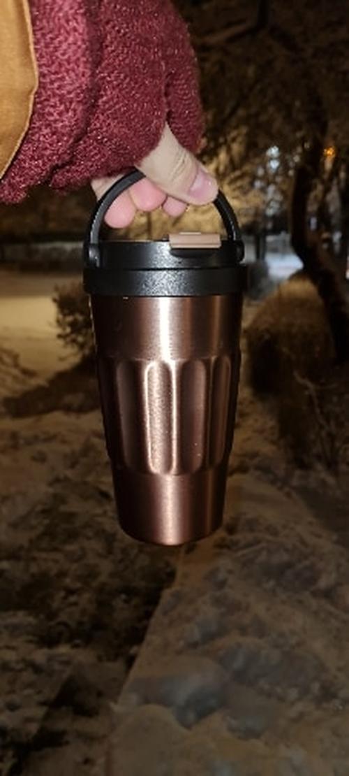 Vintage Metal Coffee Mug Thermos Portable 304 Stainless Steel Water Bottle  photo review