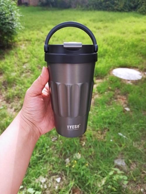 Vintage Metal Coffee Mug Thermos Portable 304 Stainless Steel Water Bottle  photo review