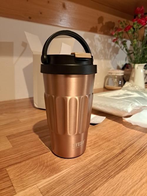 Vintage Metal Coffee Mug Thermos Portable 304 Stainless Steel Water Bottle  photo review