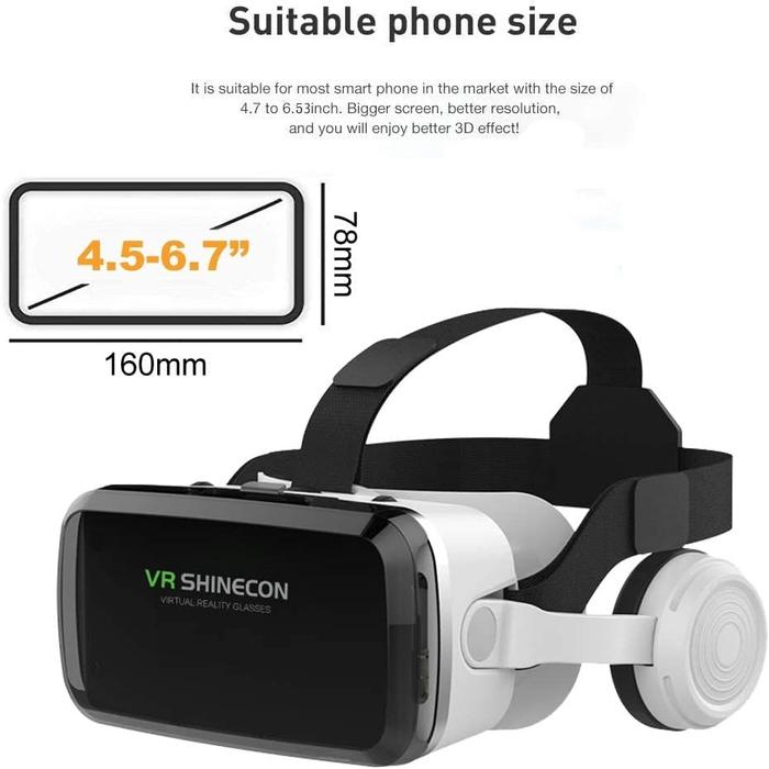 VR Headsets Virtual Reality Headsets for Phone Cell Phone 3D Glasses Helmets VR Goggles