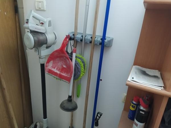 Wall-mounted multi-functional mop and broom holder photo review