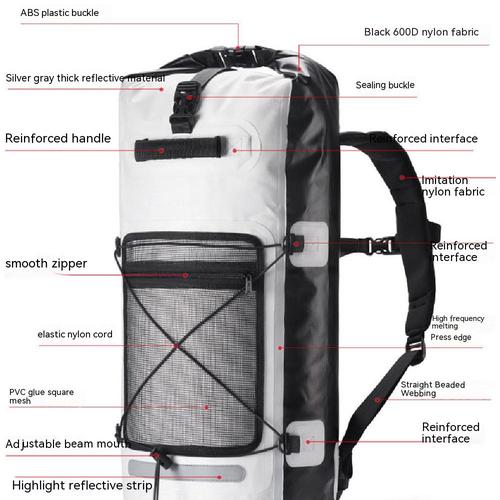 Water Sports Dry Bag Backpack Lightweight River Trekking For Kayaking Beach Rafting Boating Fishing