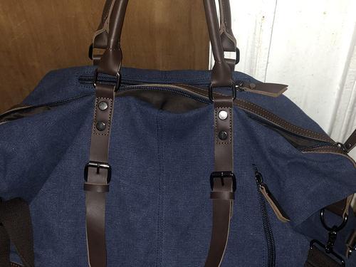 Waxed Canvas Leather Weekender Bag Waterproof Travel Duffels photo review