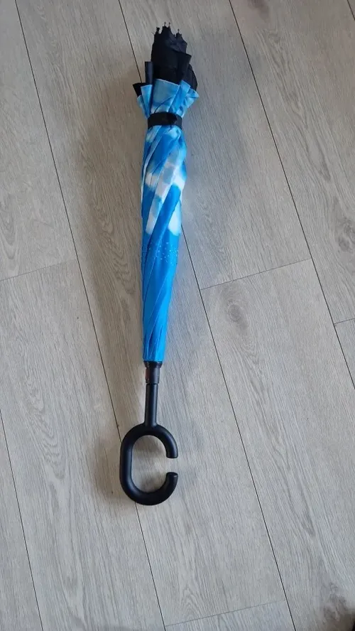 Windproof C-Handle Double Layer Inverted Reversible Umbrella photo review