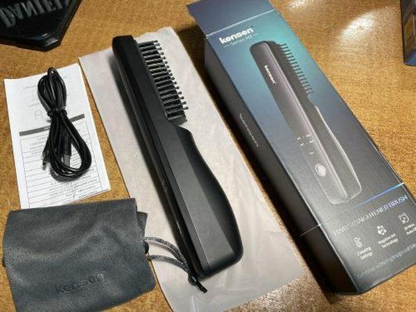 Wireless Charging Portable Usb Hair Straightener Hairstyle Comb photo review