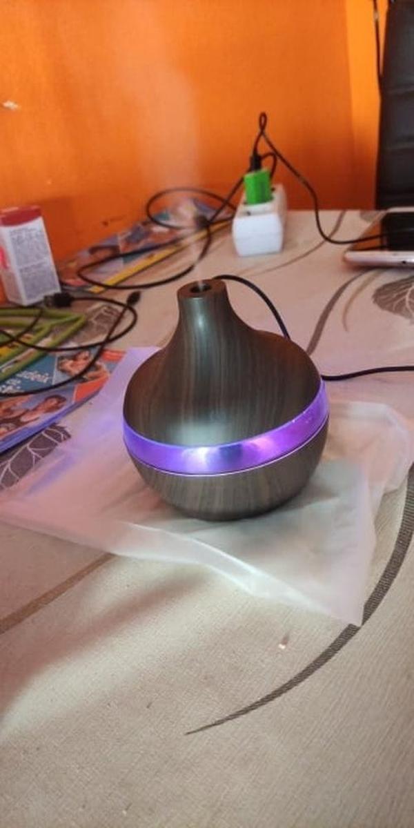 Wood Grain Aromatherapy USB Humidifier Drops Water Air Purification photo review