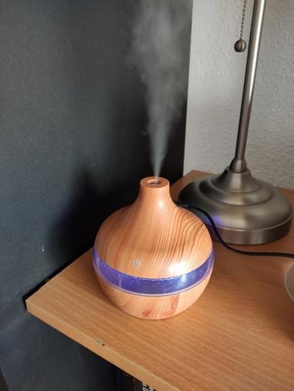 Wood Grain Aromatherapy USB Humidifier Drops Water Air Purification photo review