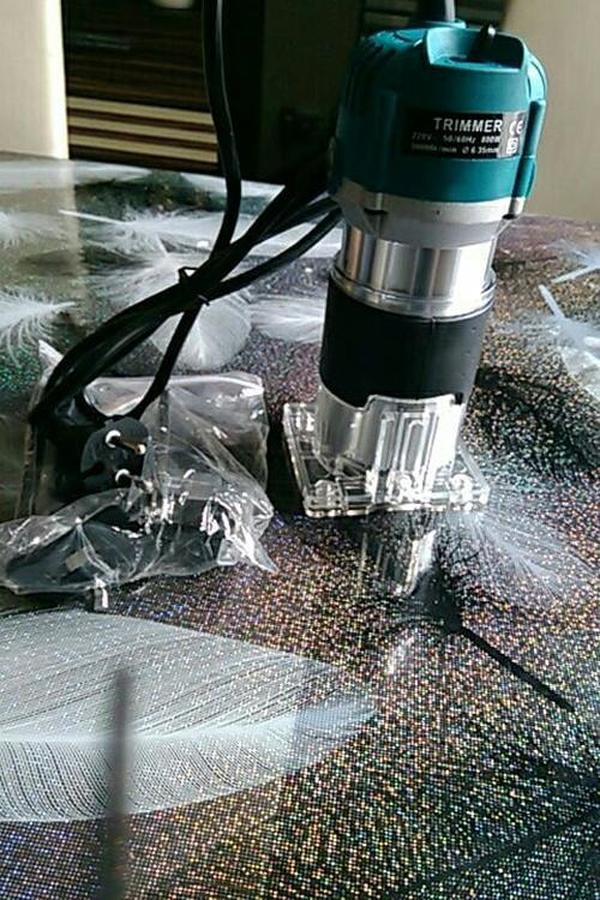 Wood Router Woodworking Machine, Electric Wood Polishing Trimmer photo review